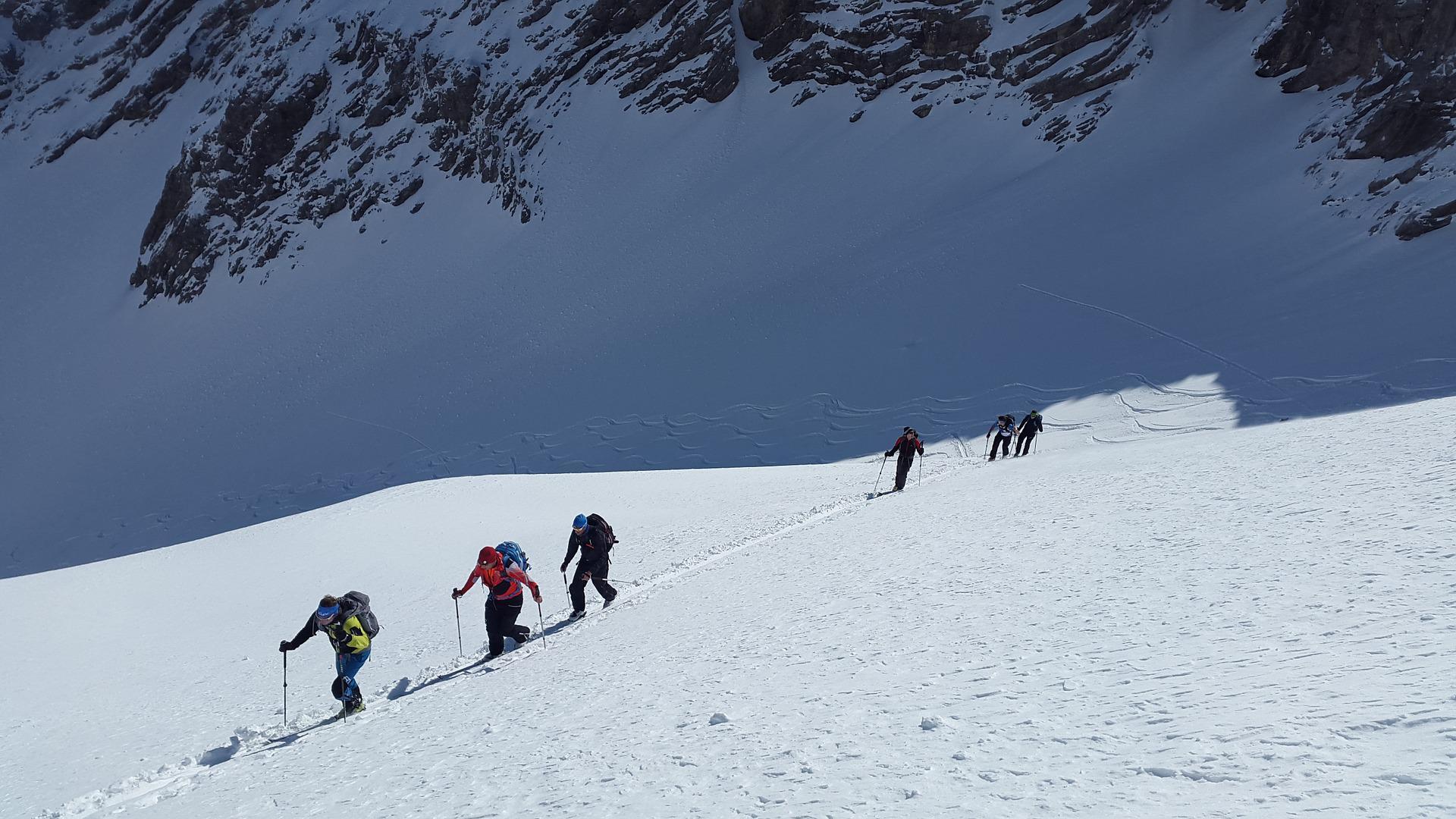 Skibergsteigerrouten im Val di Fassa