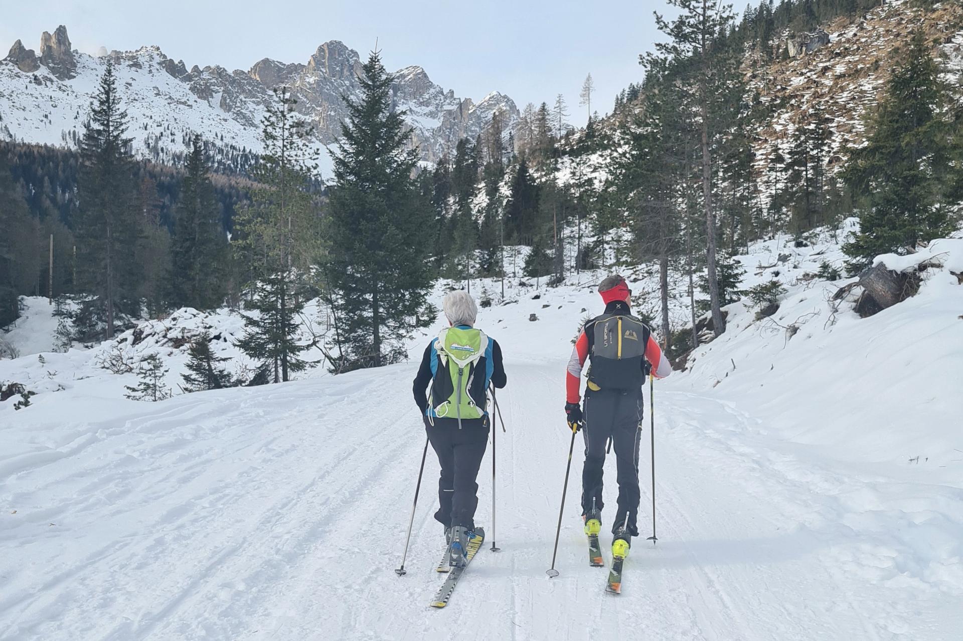 Skibergsteigen im Val di Fassa, Trentino-Südtirol